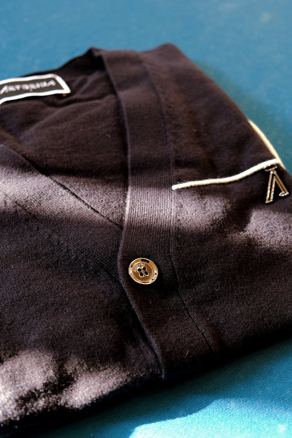 Merino-Wool Mixed Signature Cardigan