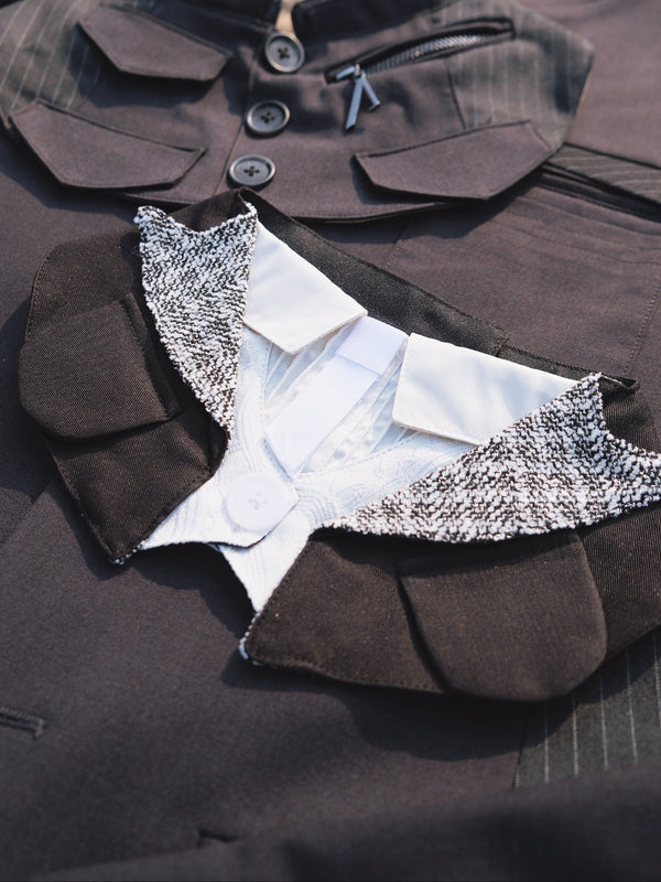 Chequered Blazer Jacket - Pet's Scarf