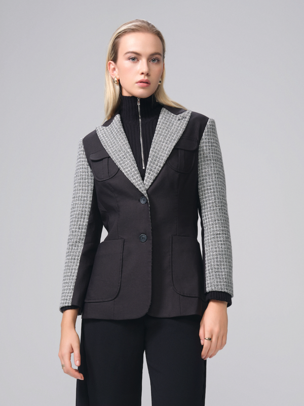 Chequered Blazer Jacket