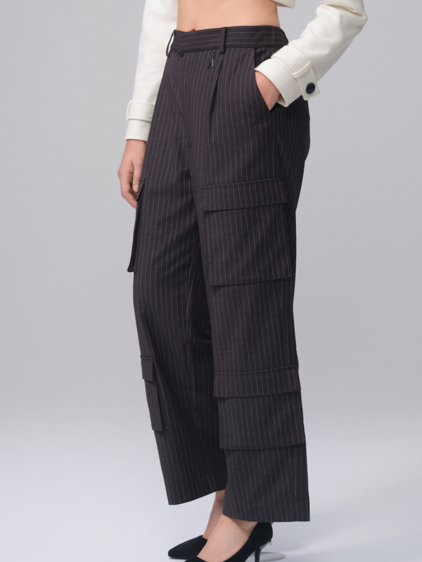 Striped Cargo Pants